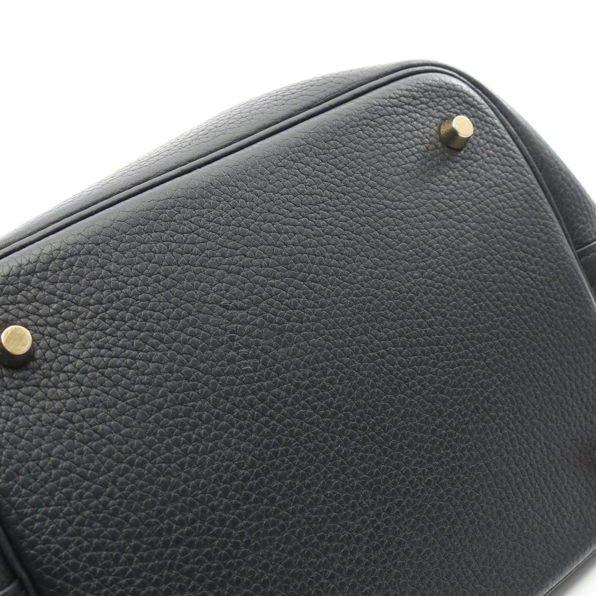 ピコタンロックMM ハンドバッグ トリヨンクレマンス ブラック ゴールド金具 U刻印 エルメス バッグ HERMES