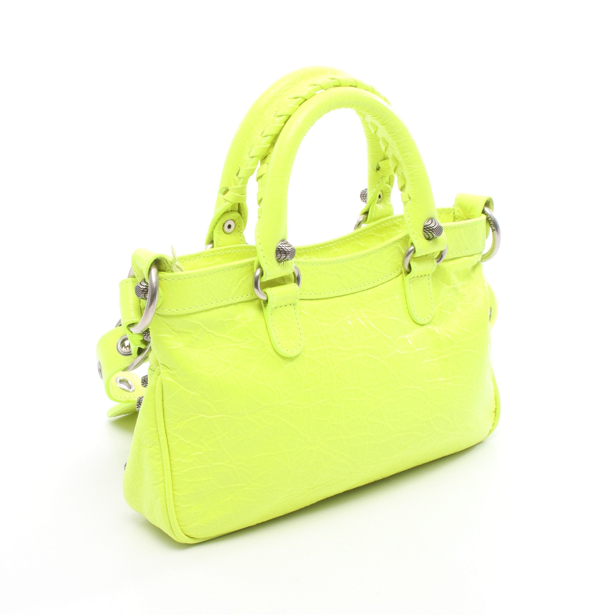 BALENCIAGA イエロー ハンドバッグ バレンシアガ/ハンドバッグ/クラシックミニシティ/イエロー/レザー