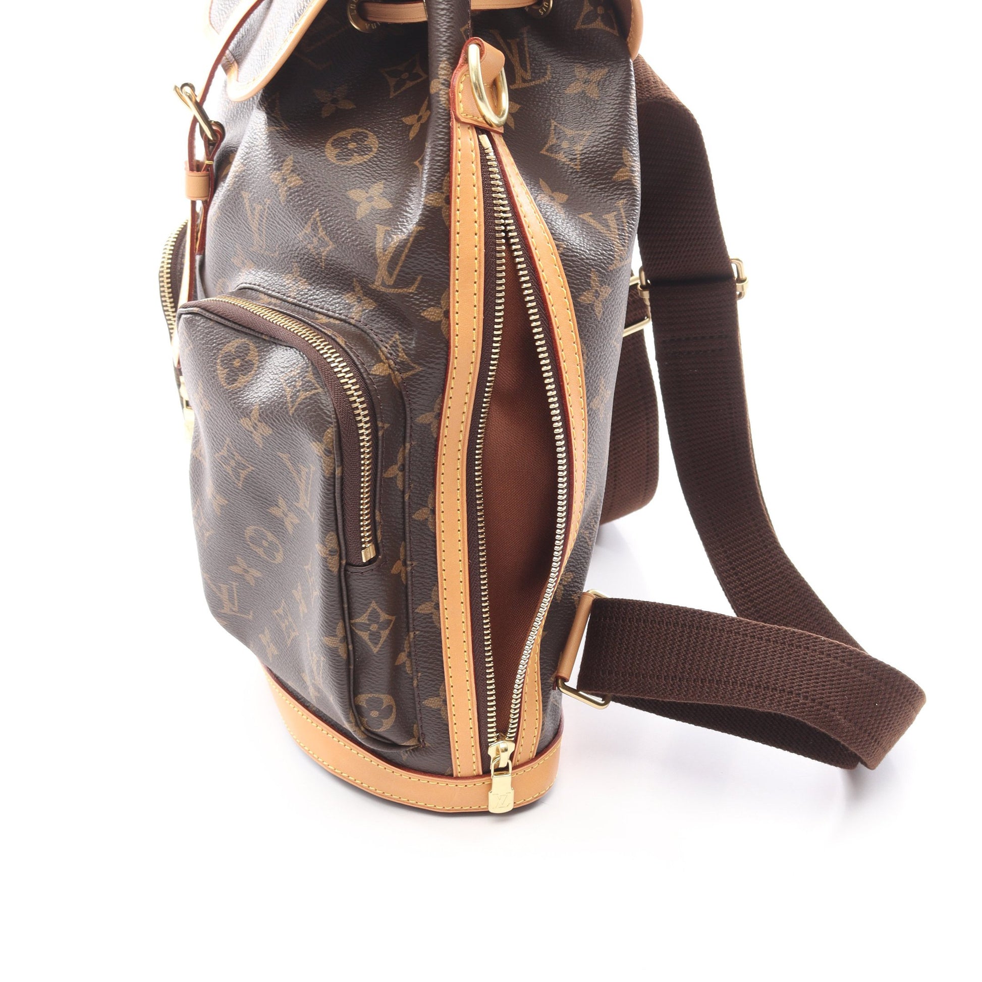 サックアド ボスフォール モノグラム バックパック リュックサック PVC レザー ブラウン ルイヴィトン バッグ LOUIS VUITTON