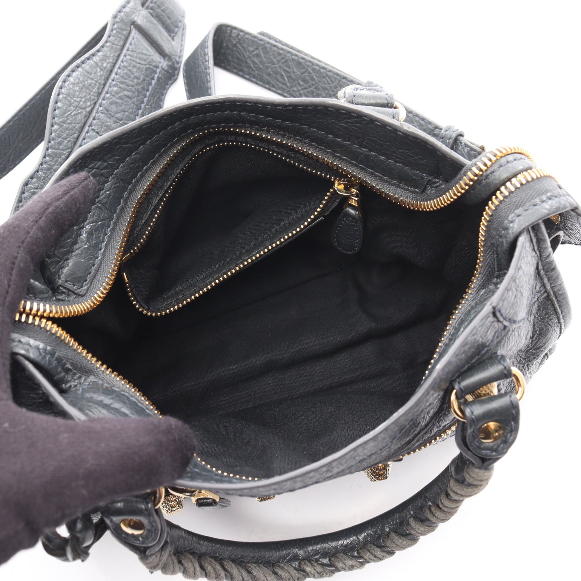 クラシック ミニシティ ハンドバッグ レザー グレー 2WAY バレンシアガ バッグ BALENCIAGA