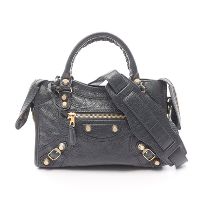 クラシック ミニシティ ハンドバッグ レザー グレー 2WAY バレンシアガ バッグ BALENCIAGA