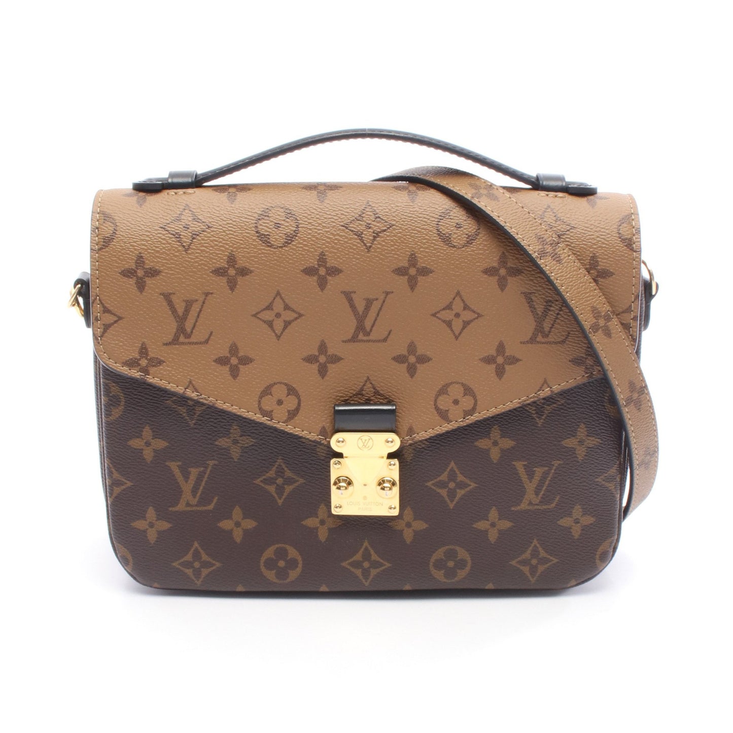 ポシェット メティス MM モノグラムリバース ハンドバッグ PVC レザー ブラウン ブラック 2WAY ルイヴィトン バッグ LOUIS VUITTON