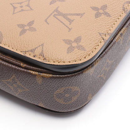 ポシェット メティス MM モノグラムリバース ハンドバッグ PVC レザー ブラウン ブラック 2WAY ルイヴィトン バッグ LOUIS VUITTON