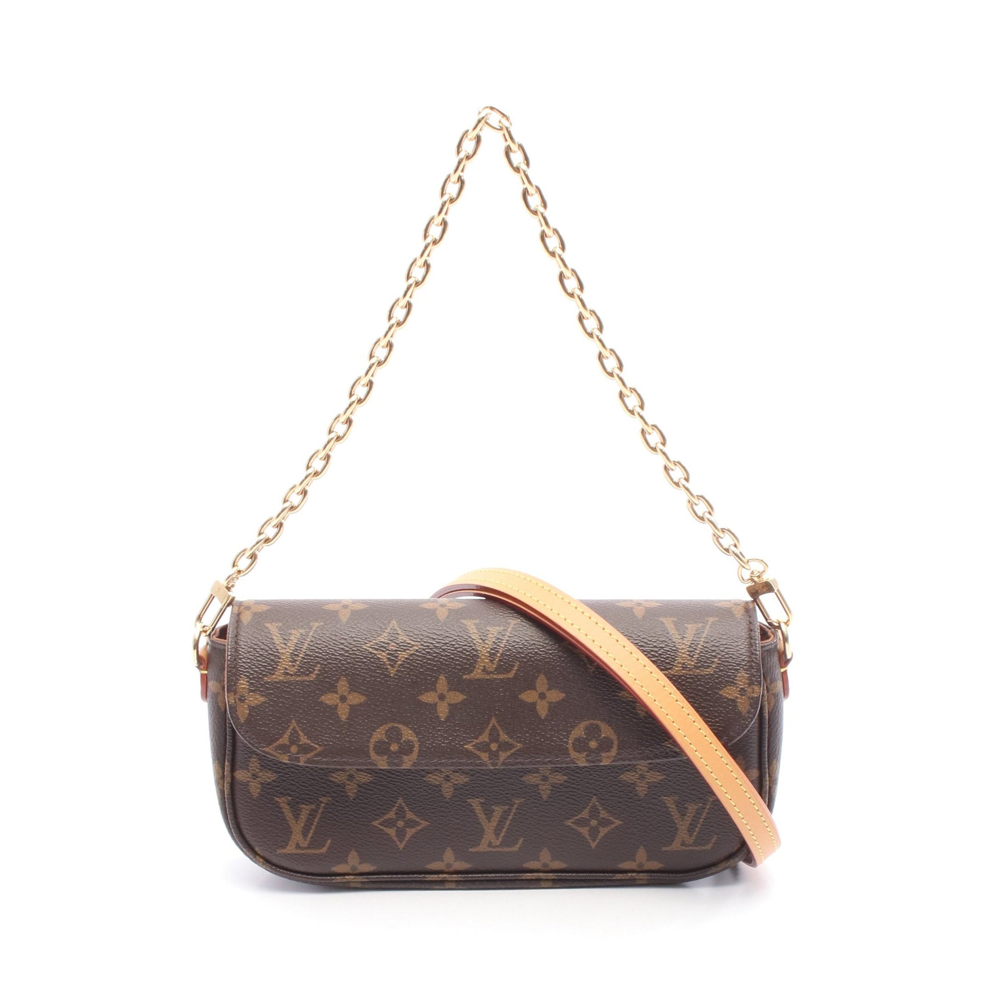 ウォレット オン チェーン アイビー チェーンハンドバッグ PVC ブラウン 2WAY ルイヴィトン バッグ LOUIS VUITTON