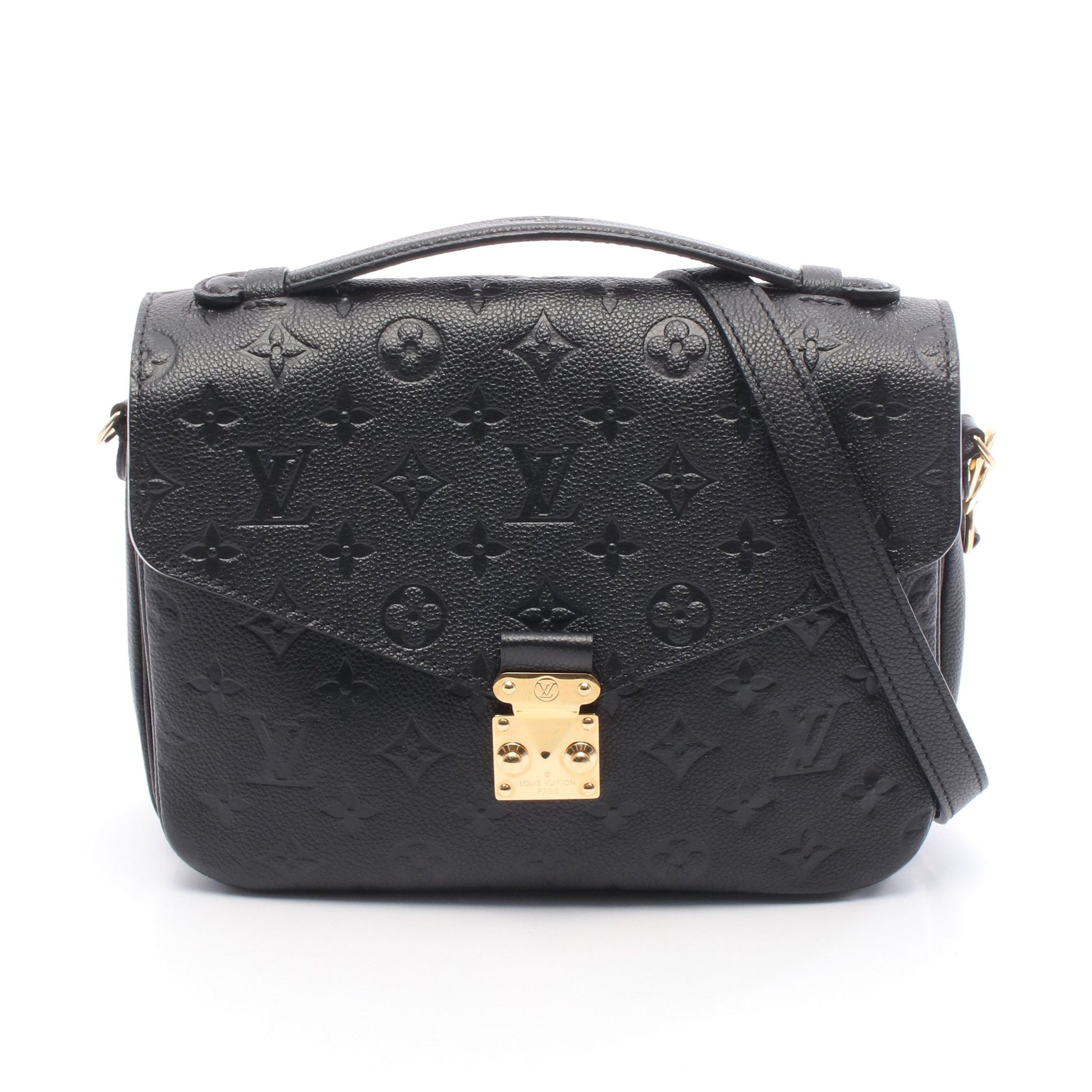 ポシェット メティスMM モノグラムアンプラント ノワール ハンドバッグ レザー ブラック ルイヴィトン バッグ LOUIS VUITTON