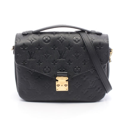 ポシェット メティスMM モノグラムアンプラント ノワール ハンドバッグ レザー ブラック ルイヴィトン バッグ LOUIS VUITTON