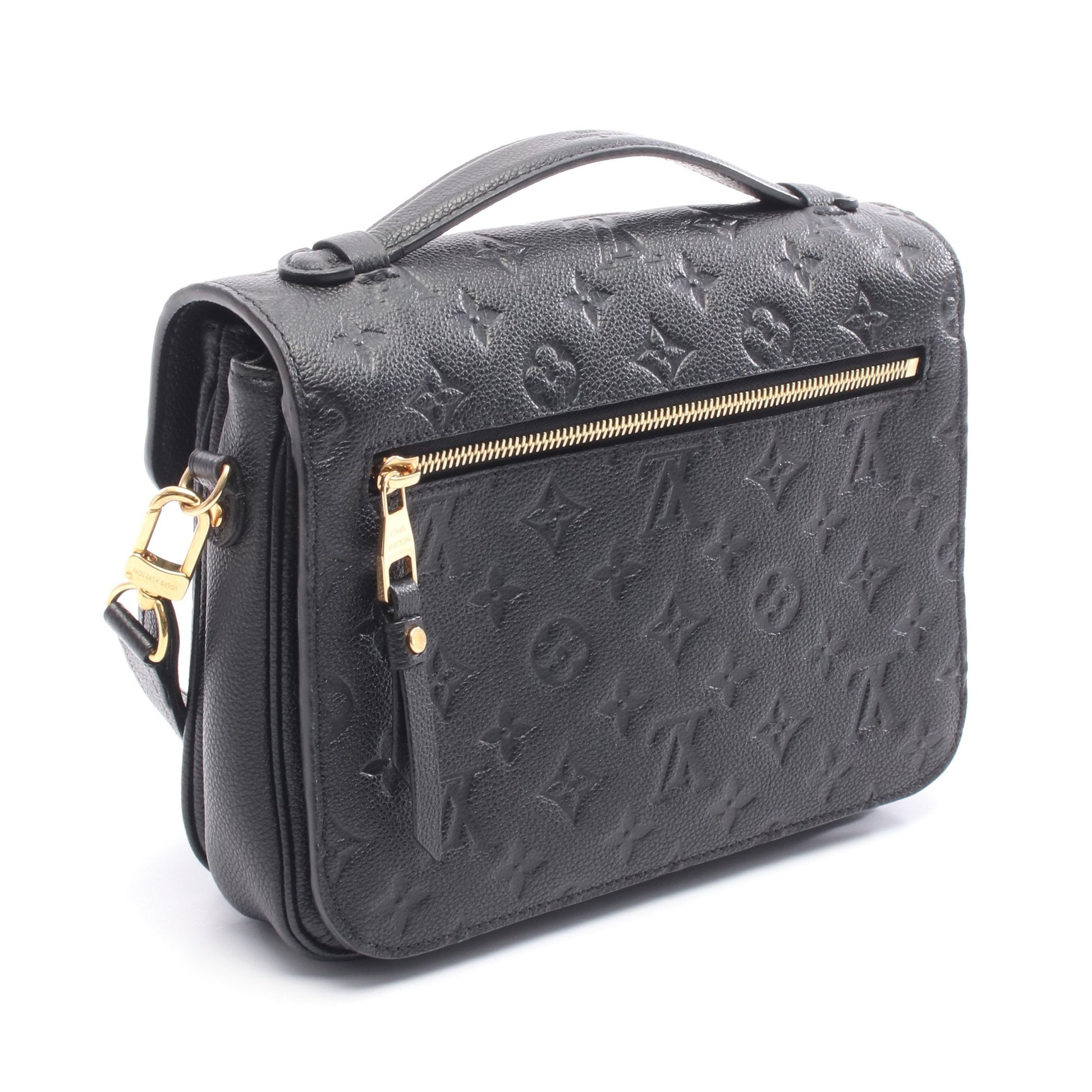 ポシェット メティスMM モノグラムアンプラント ノワール ハンドバッグ レザー ブラック ルイヴィトン バッグ LOUIS VUITTON