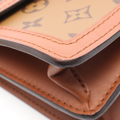 ドーフィーヌMM モノグラムリバース チェーンショルダーバッグ PVC レザー ブラウン ルイヴィトン