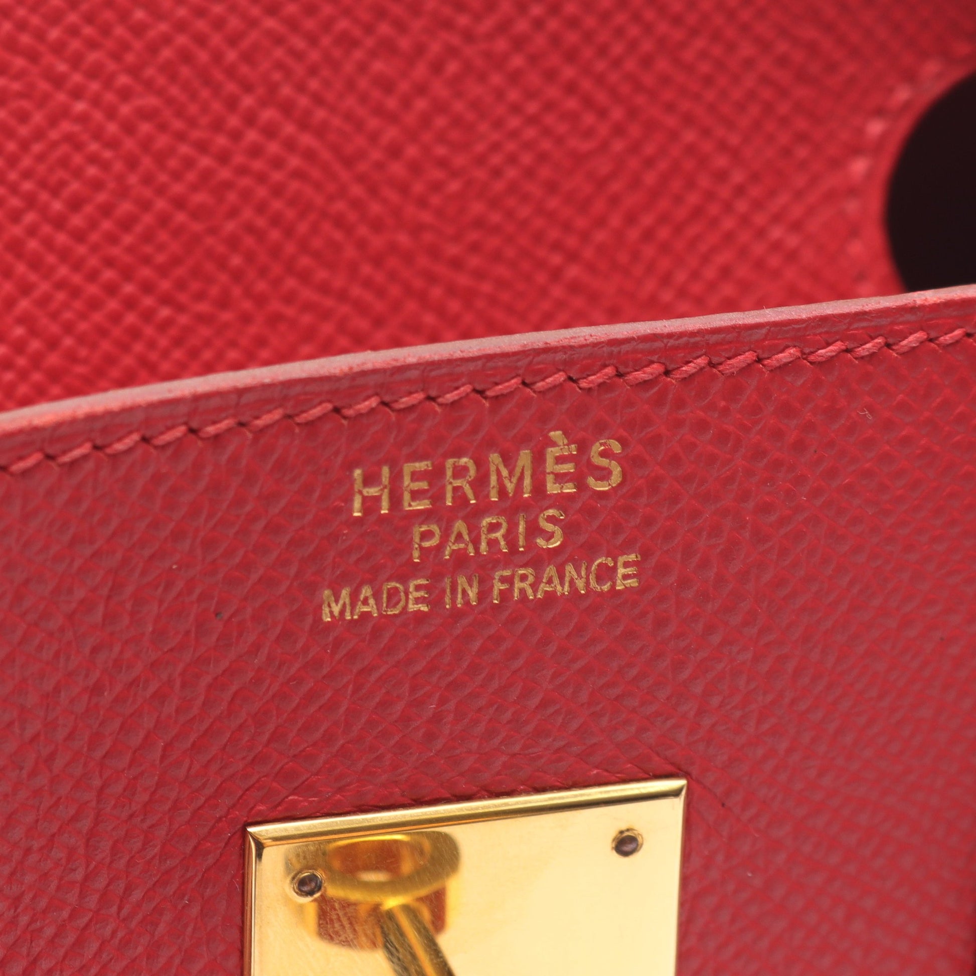 バーキン30 ルージュヴィフ ハンドバッグ ヴォーエプソン レッド ゴールド金具 □D刻印 エルメス バッグ HERMES
