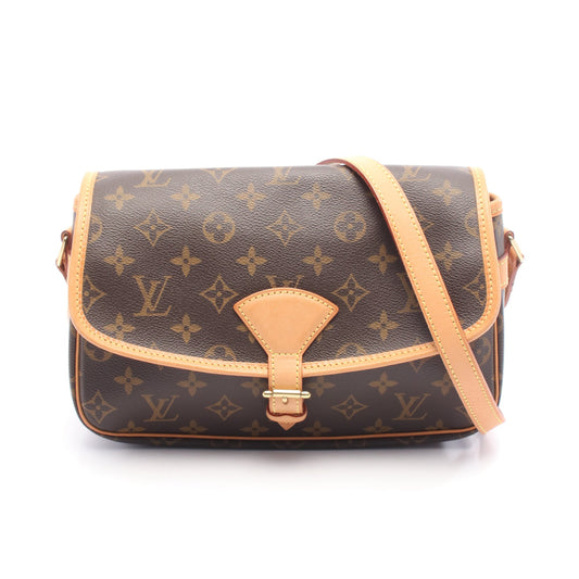 ソローニュ モノグラム ショルダーバッグ PVC レザー ブラウン ルイヴィトン