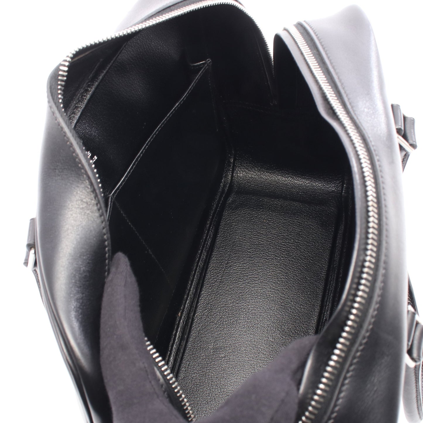プリュム28 ハンドバッグ ボックスカーフ ブラック シルバー金具 □F刻印 エルメス バッグ HERMES