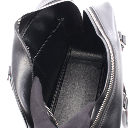 プリュム28 ハンドバッグ ボックスカーフ ブラック シルバー金具 □F刻印 エルメス バッグ HERMES