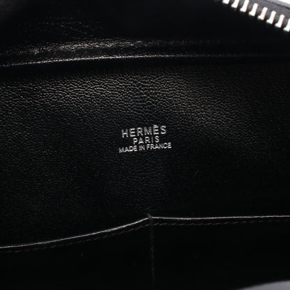 プリュム28 ハンドバッグ ボックスカーフ ブラック シルバー金具 □F刻印 エルメス バッグ HERMES