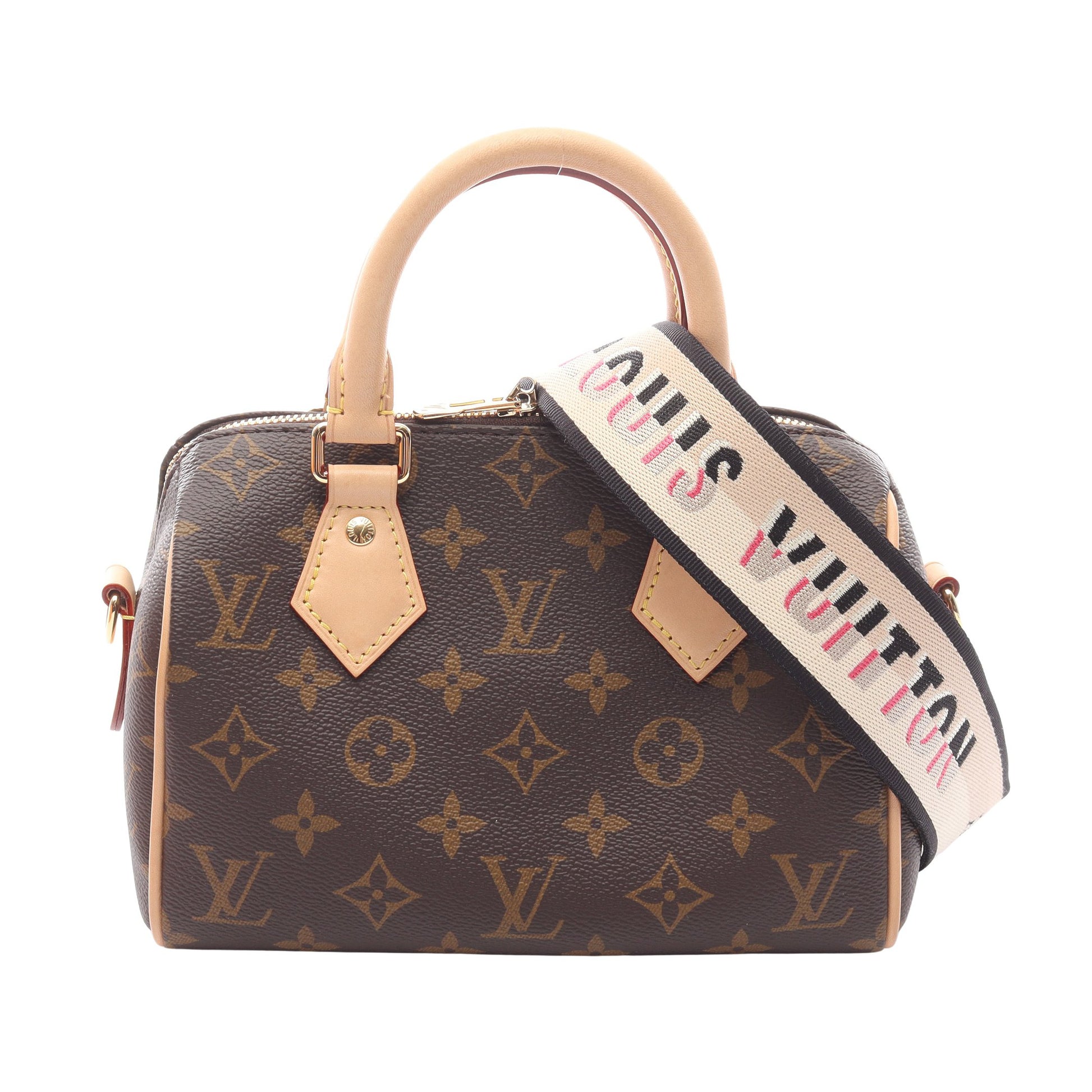 スピーディ バンドリエール20 モノグラム ハンドバッグ PVC レザー ブラウン 2WAY ルイヴィトン バッグ LOUIS VUITTON