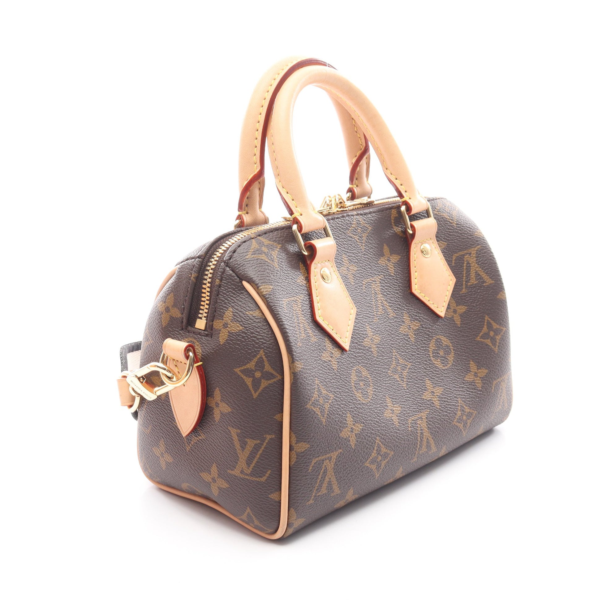 スピーディ バンドリエール20 モノグラム ハンドバッグ PVC レザー ブラウン 2WAY ルイヴィトン バッグ LOUIS VUITTON