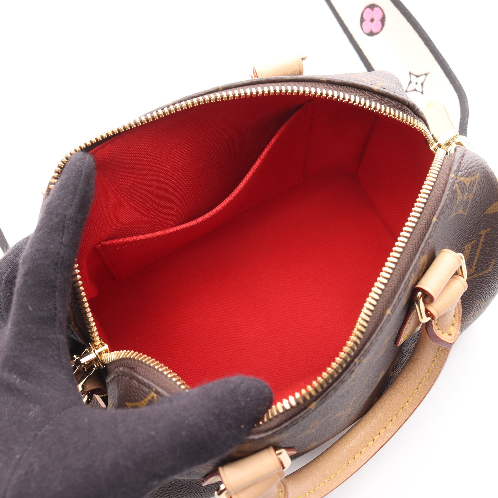 スピーディ バンドリエール20 モノグラム ハンドバッグ PVC レザー ブラウン 2WAY ルイヴィトン バッグ LOUIS VUITTON