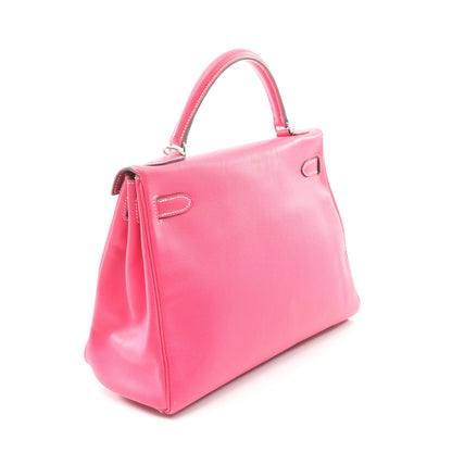 キャンディケリー32 ローズティリアン トスカ ハンドバッグ ヴォーエプソン ピンク シルバー金具 内縫い □O刻印 エルメス