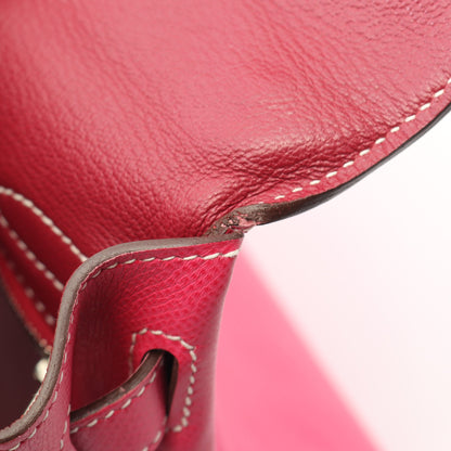 キャンディケリー32 ローズティリアン トスカ ハンドバッグ ヴォーエプソン ピンク シルバー金具 内縫い □O刻印 エルメス