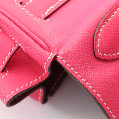 キャンディケリー32 ローズティリアン トスカ ハンドバッグ ヴォーエプソン ピンク シルバー金具 内縫い □O刻印 エルメス