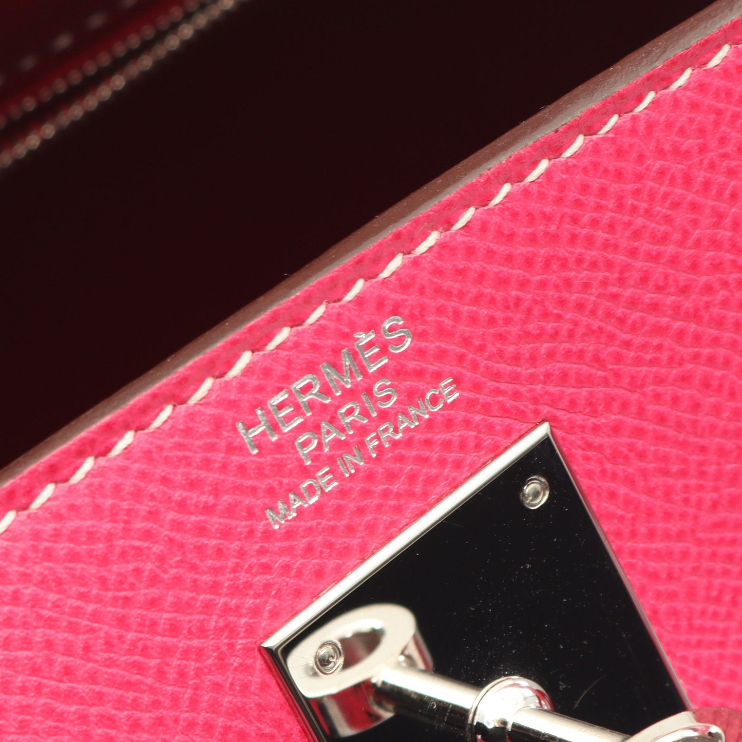 キャンディケリー32 ローズティリアン トスカ ハンドバッグ ヴォーエプソン ピンク シルバー金具 内縫い □O刻印 エルメス