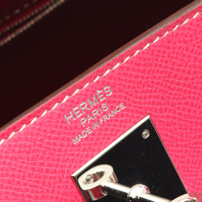 キャンディケリー32 ローズティリアン トスカ ハンドバッグ ヴォーエプソン ピンク シルバー金具 内縫い □O刻印 エルメス