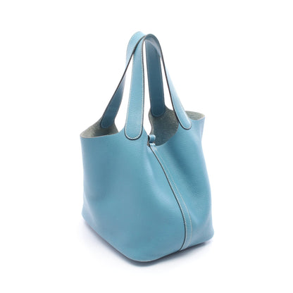 ピコタンMM ブルージーン ハンドバッグ トリヨンクレマンス ブルー シルバー金具 □K刻印 エルメス