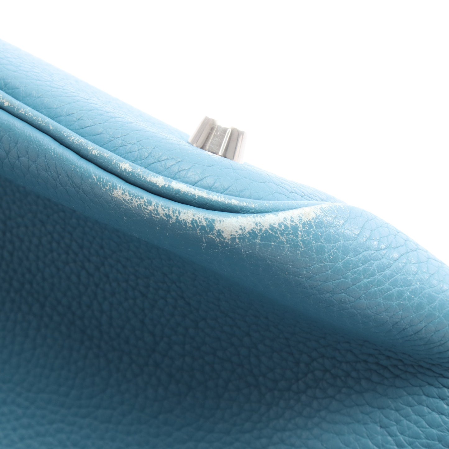 ピコタンMM ブルージーン ハンドバッグ トリヨンクレマンス ブルー シルバー金具 □K刻印 エルメス