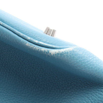 ピコタンMM ブルージーン ハンドバッグ トリヨンクレマンス ブルー シルバー金具 □K刻印 エルメス