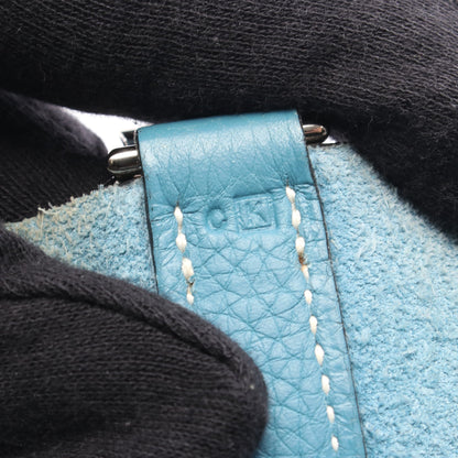 ピコタンMM ブルージーン ハンドバッグ トリヨンクレマンス ブルー シルバー金具 □K刻印 エルメス