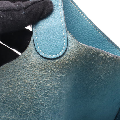 ピコタンMM ブルージーン ハンドバッグ トリヨンクレマンス ブルー シルバー金具 □K刻印 エルメス