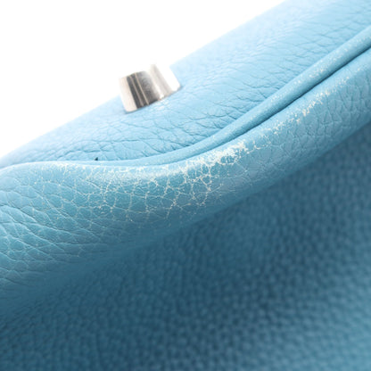 ピコタンMM ブルージーン ハンドバッグ トリヨンクレマンス ブルー シルバー金具 □K刻印 エルメス