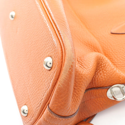 ボリード31 ポティロン ハンドバッグ トリヨンクレマンス オレンジブラウン シルバー金具 2WAY □J刻印 エルメス バッグ HERMES