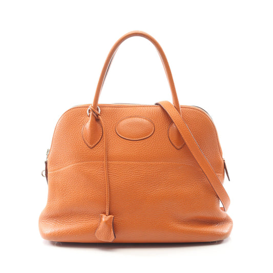 ボリード31 ポティロン ハンドバッグ トリヨンクレマンス オレンジブラウン シルバー金具 2WAY □J刻印 エルメス