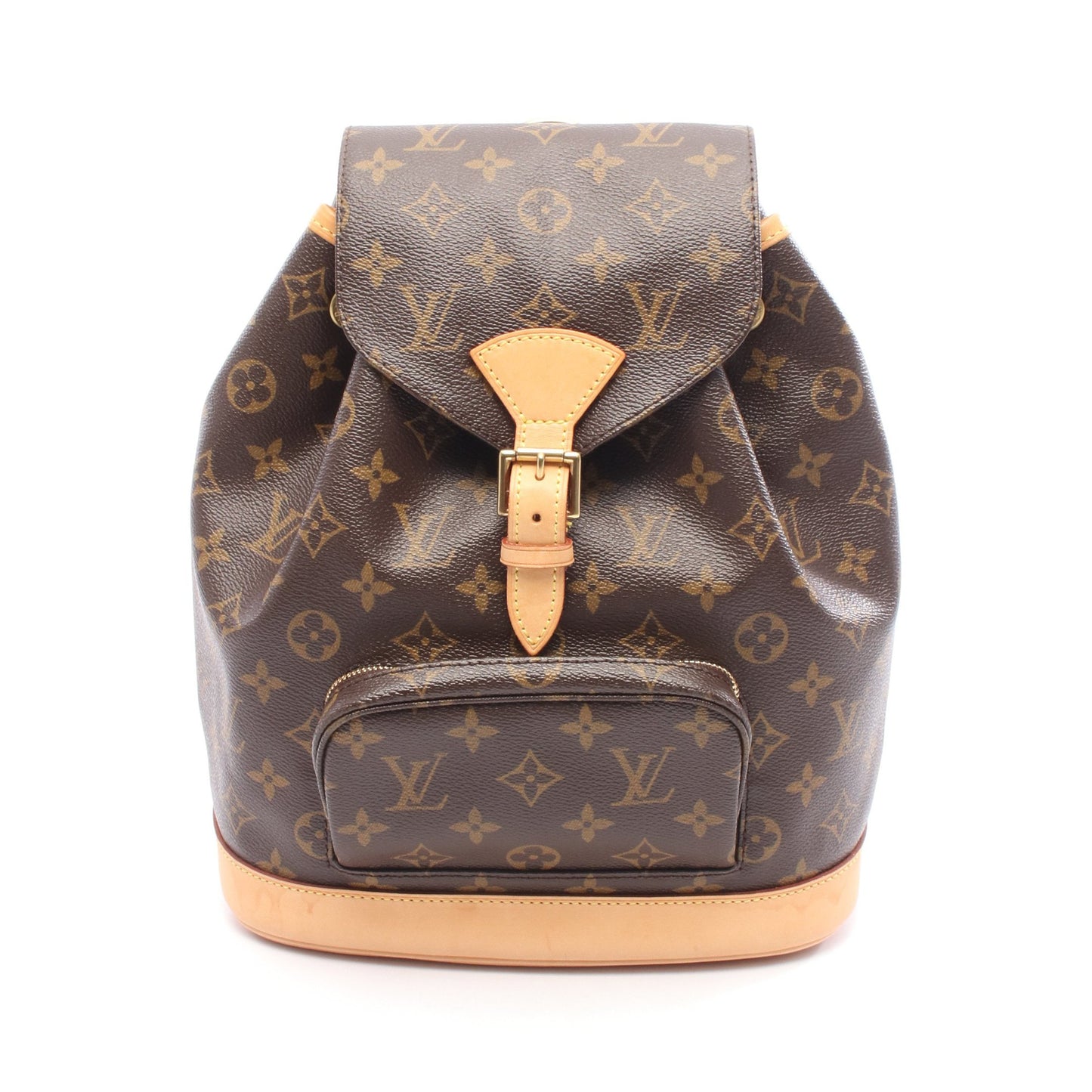 モンスリMM モノグラム バックパック リュックサック PVC レザー ブラウン ルイヴィトン バッグ LOUIS VUITTON