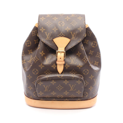モンスリMM モノグラム バックパック リュックサック PVC レザー ブラウン ルイヴィトン バッグ LOUIS VUITTON
