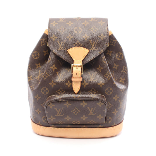 モンスリMM モノグラム バックパック リュックサック PVC レザー ブラウン ルイヴィトン