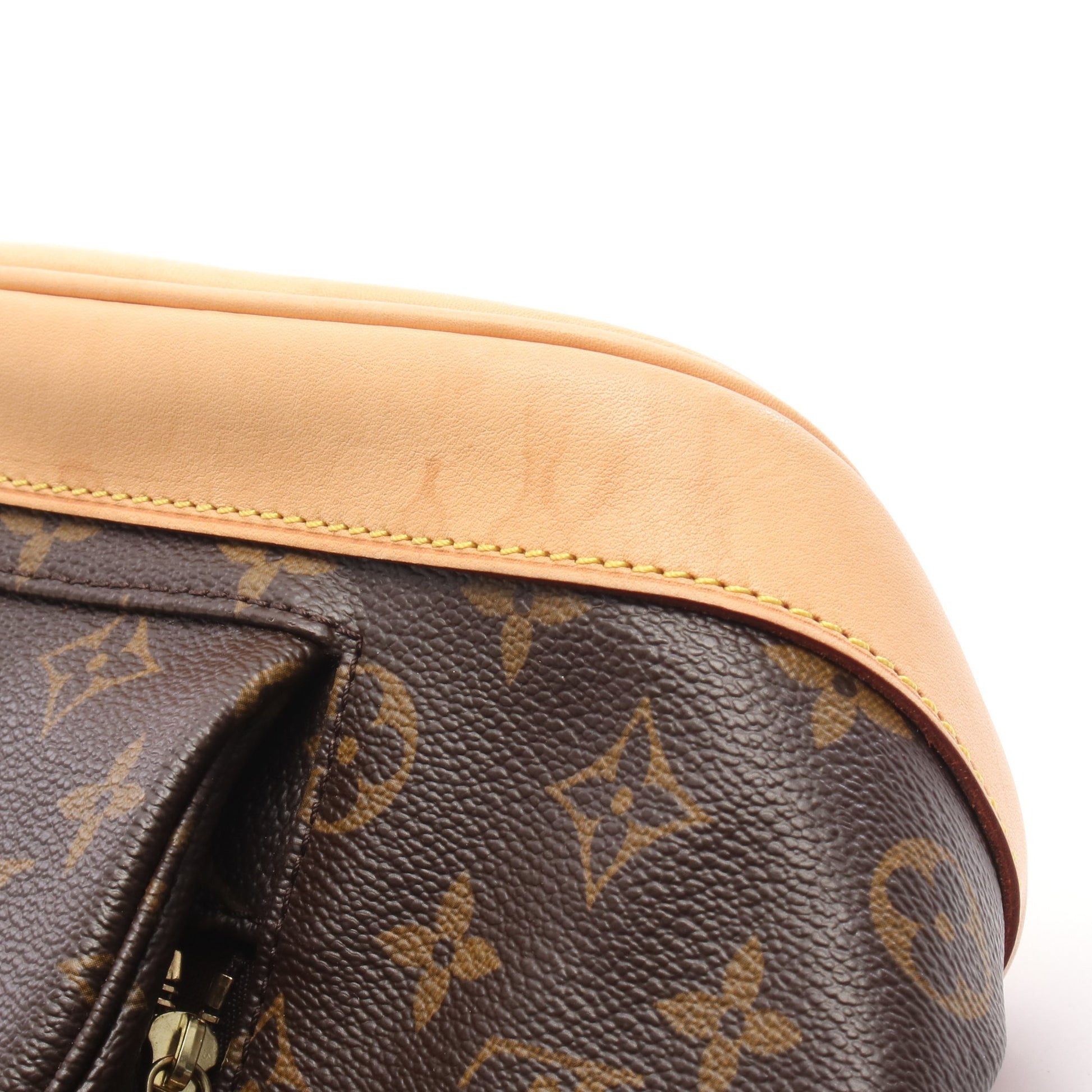 モンスリMM モノグラム バックパック リュックサック PVC レザー ブラウン ルイヴィトン バッグ LOUIS VUITTON