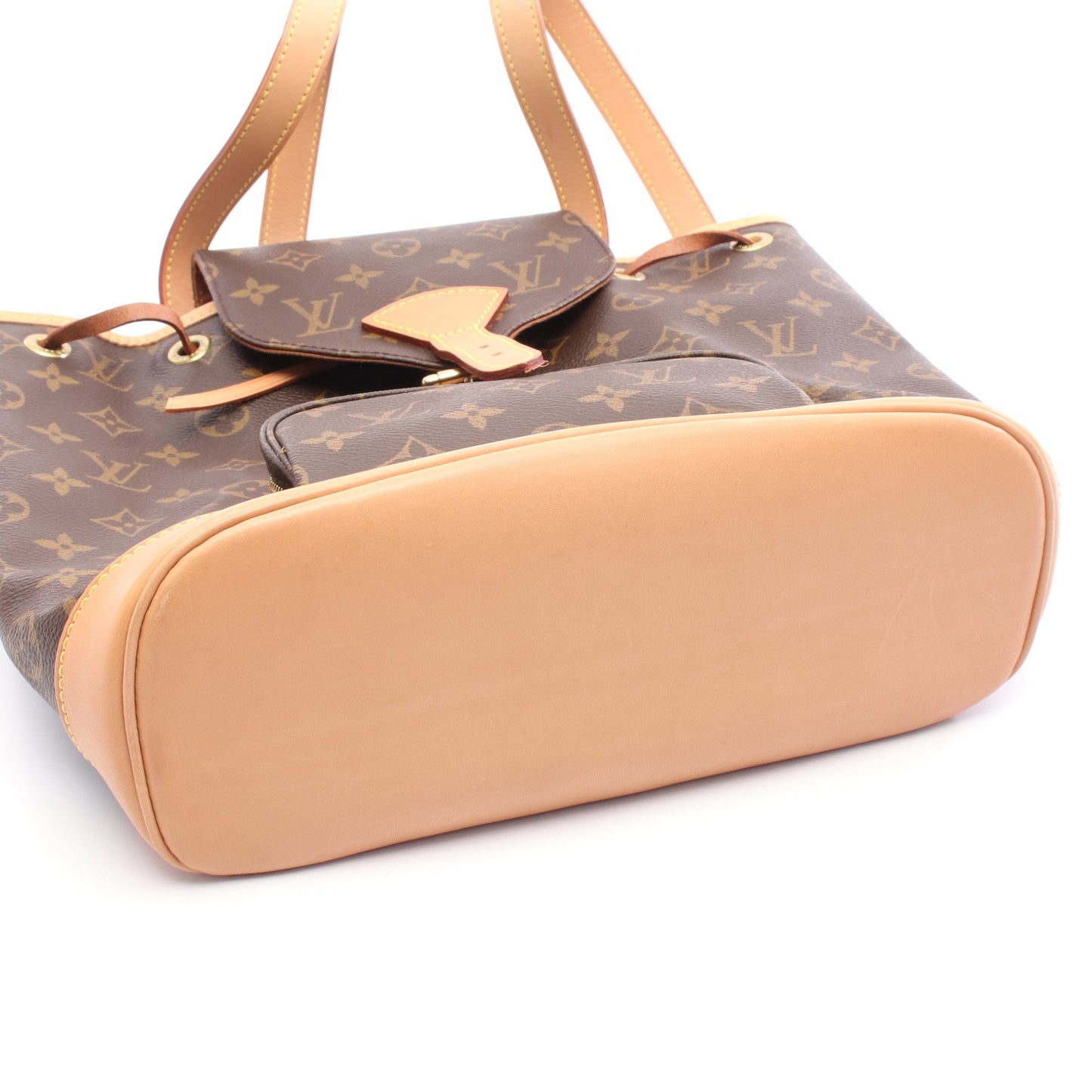 モンスリMM モノグラム バックパック リュックサック PVC レザー ブラウン ルイヴィトン