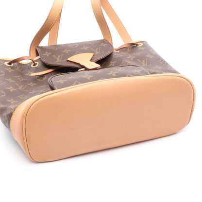 モンスリMM モノグラム バックパック リュックサック PVC レザー ブラウン ルイヴィトン