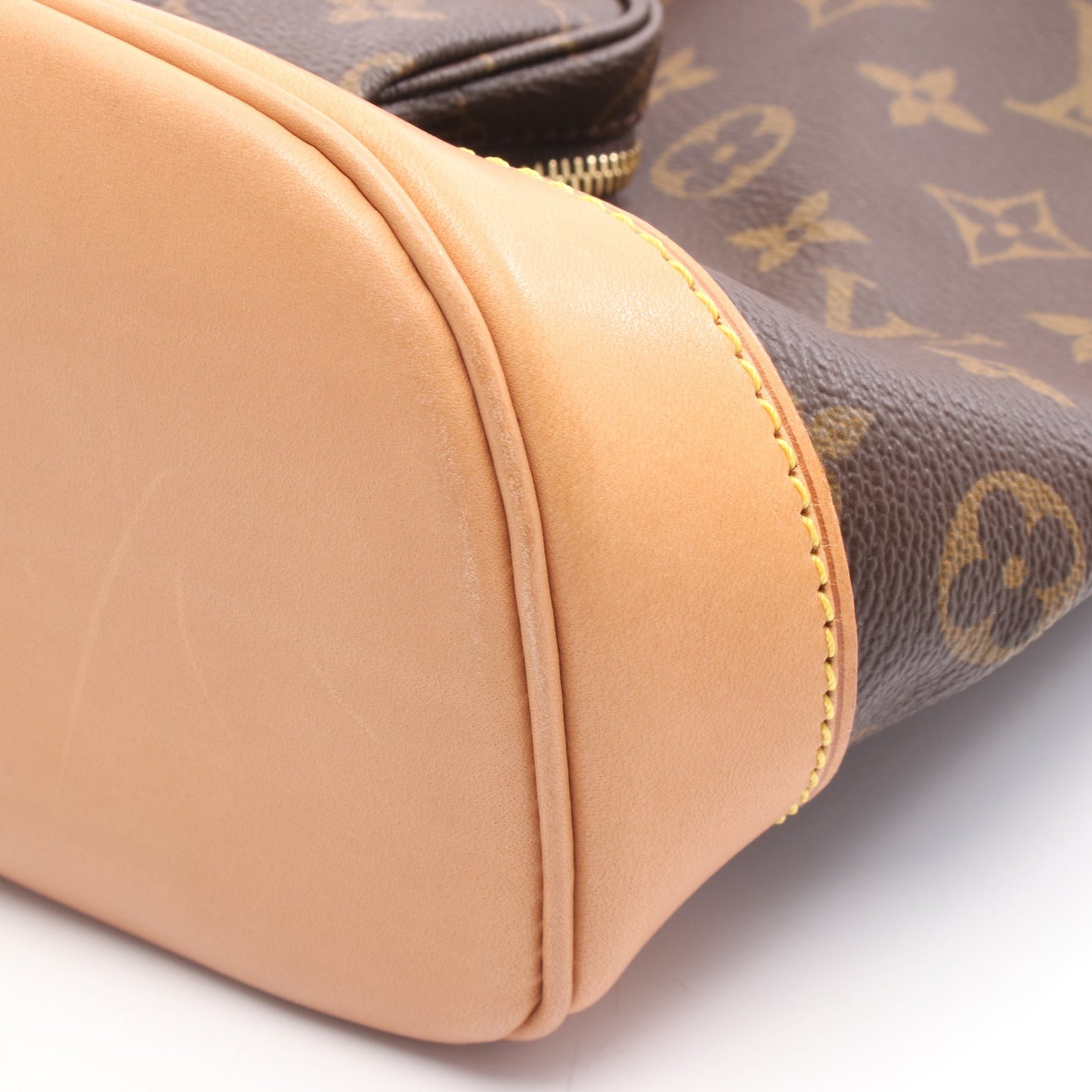 モンスリMM モノグラム バックパック リュックサック PVC レザー ブラウン ルイヴィトン