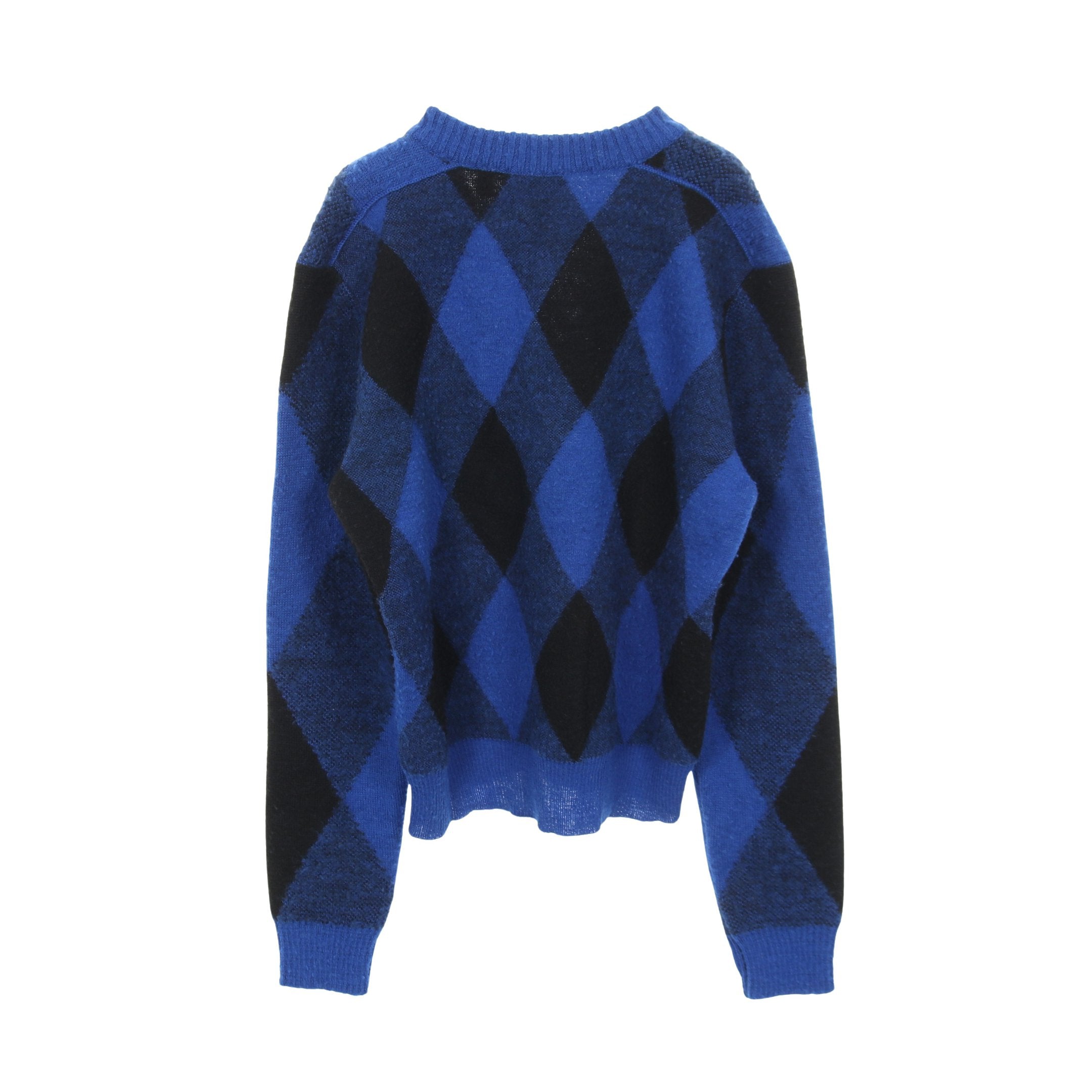 バーバリー ブルーレーベル ウール混 ノバチェック カーディガン Argyle Check カーディガン ウール ブルー ブラック バーバリー – RECLO