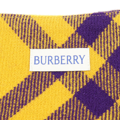 プリーツ ラップスカート チェック ウール イエロー パープル フリンジ バーバリー ボトムス BURBERRY