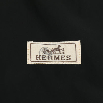 セリエボタン コーティング ジャケット ダークブラウン フード付き 中綿 エルメス アウター HERMES