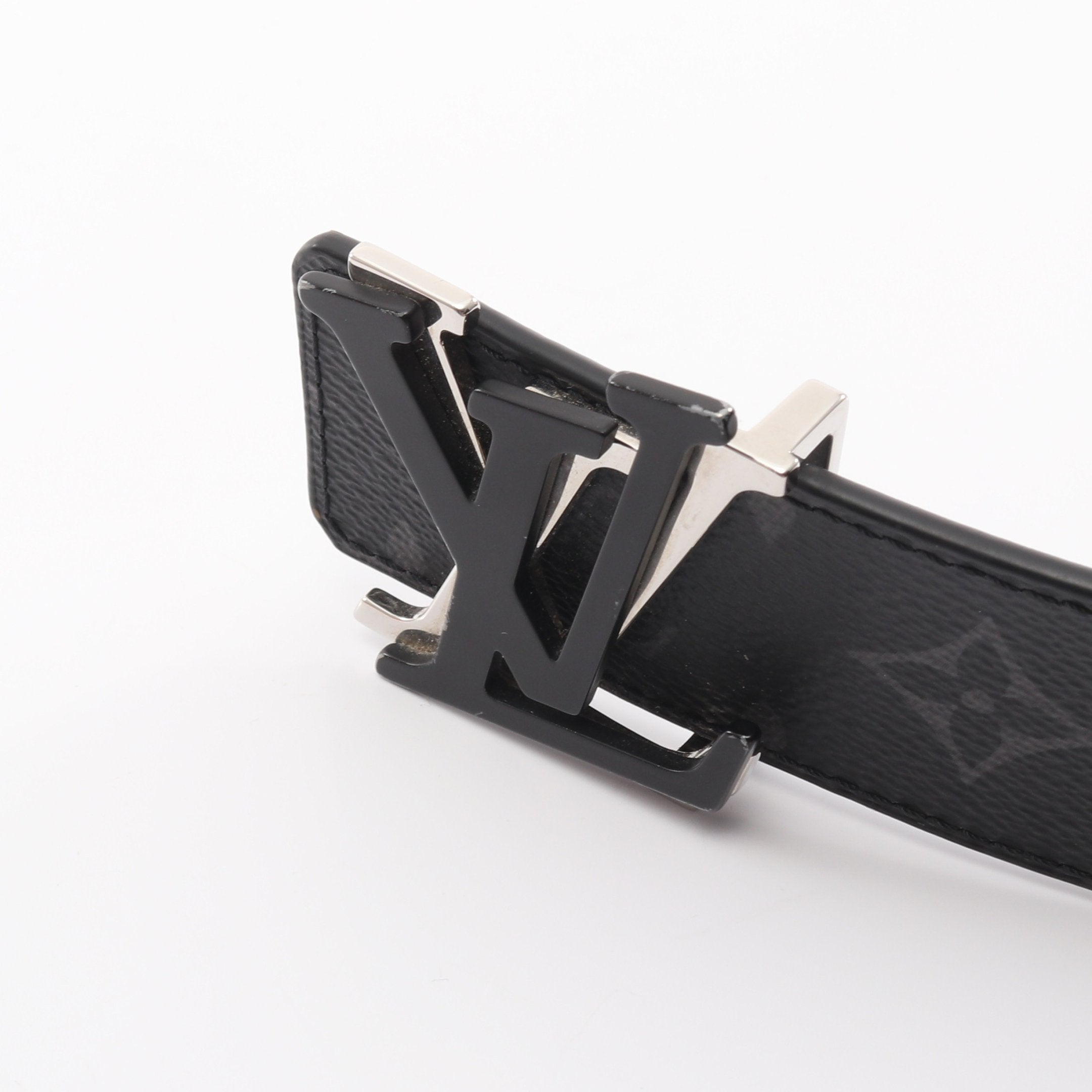 LVシェイク 40MM モノグラムエクリプス ベルト PVC レザー ブラック