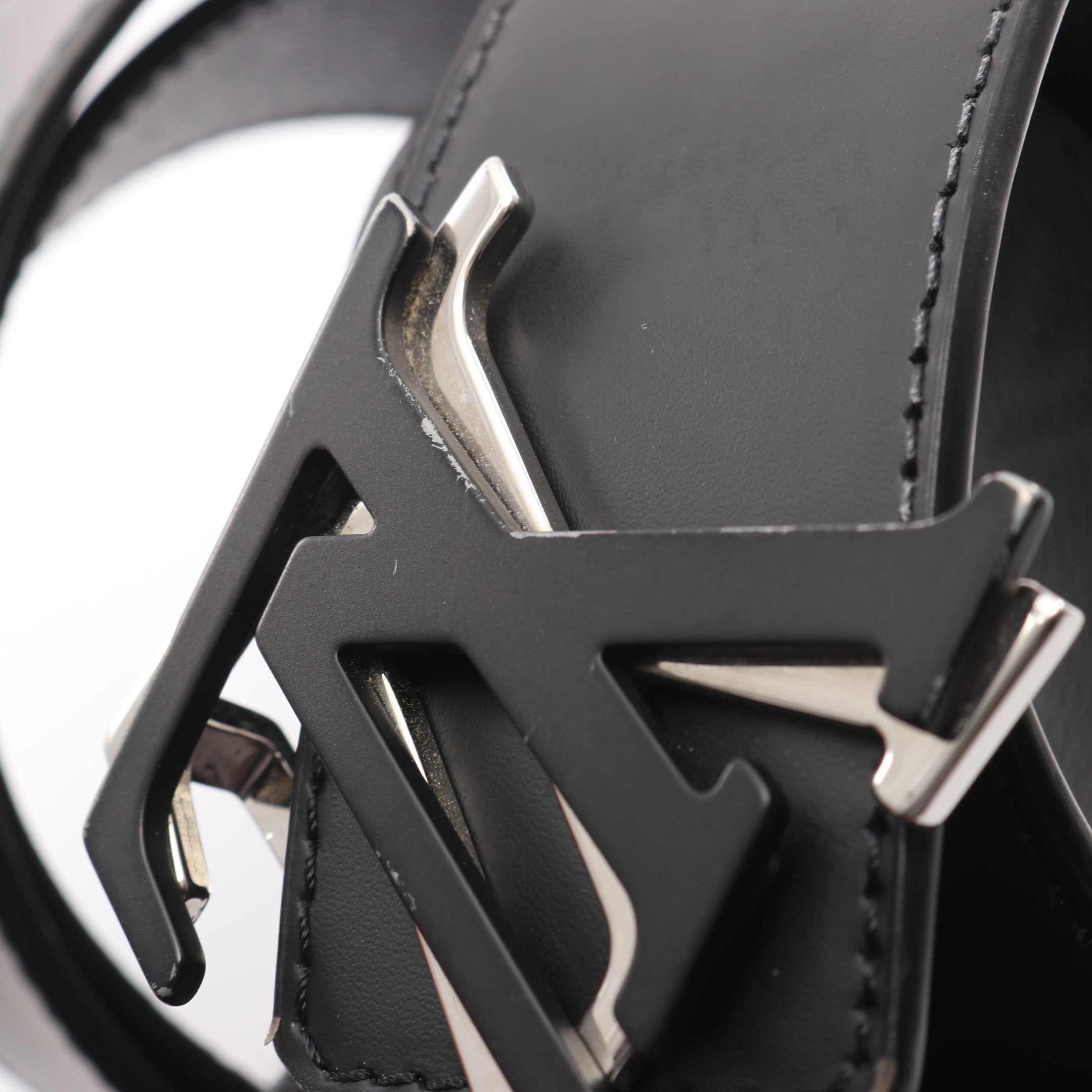 LVシェイク 40MM モノグラムエクリプス ベルト PVC レザー ブラック