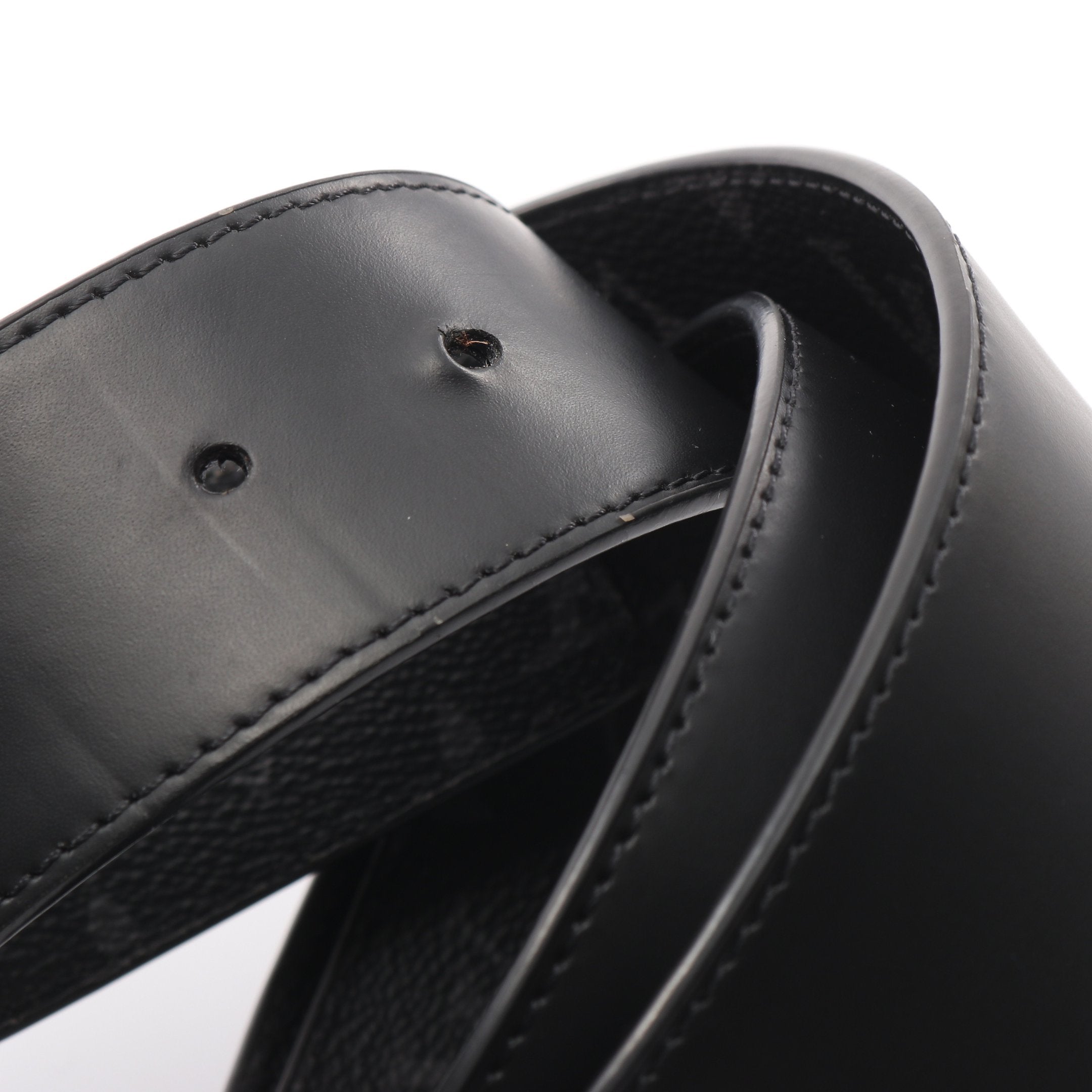 LVシェイク 40MM モノグラムエクリプス ベルト PVC レザー ブラック