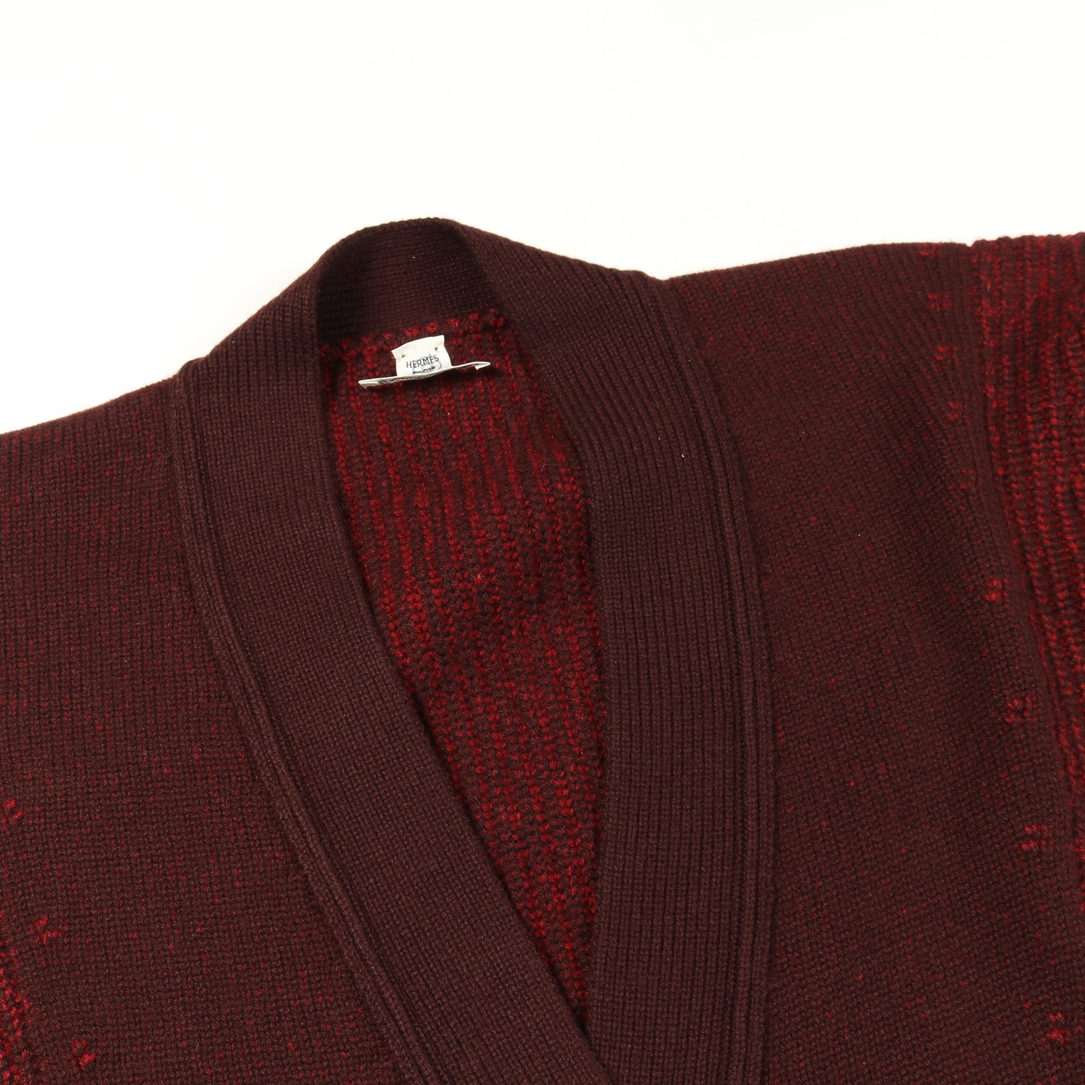 オーバーサイズ ロング カーディガン カシミヤ ボルドー エルメス – RECLO