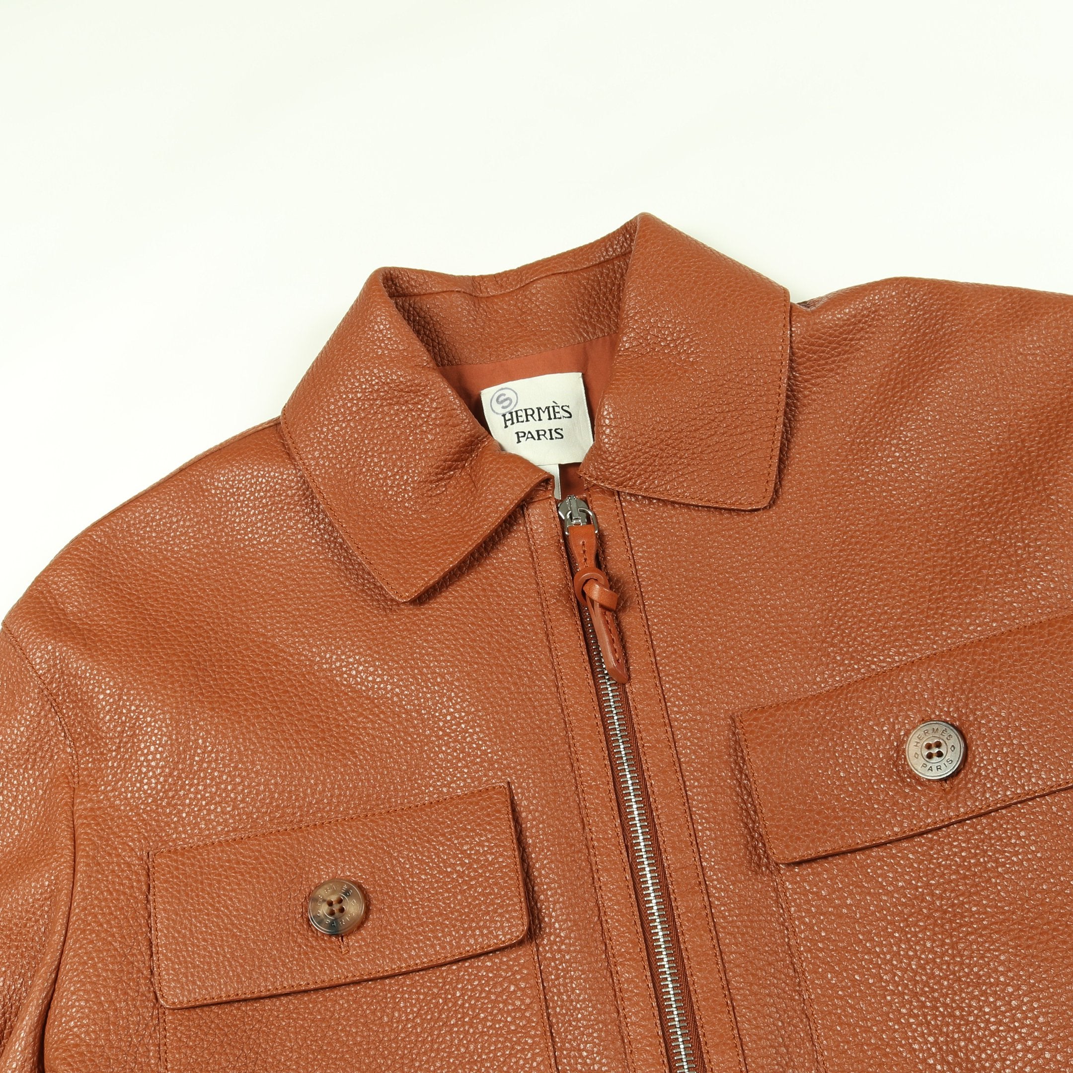 レザージャケット レザー ブラウン エルメス – RECLO