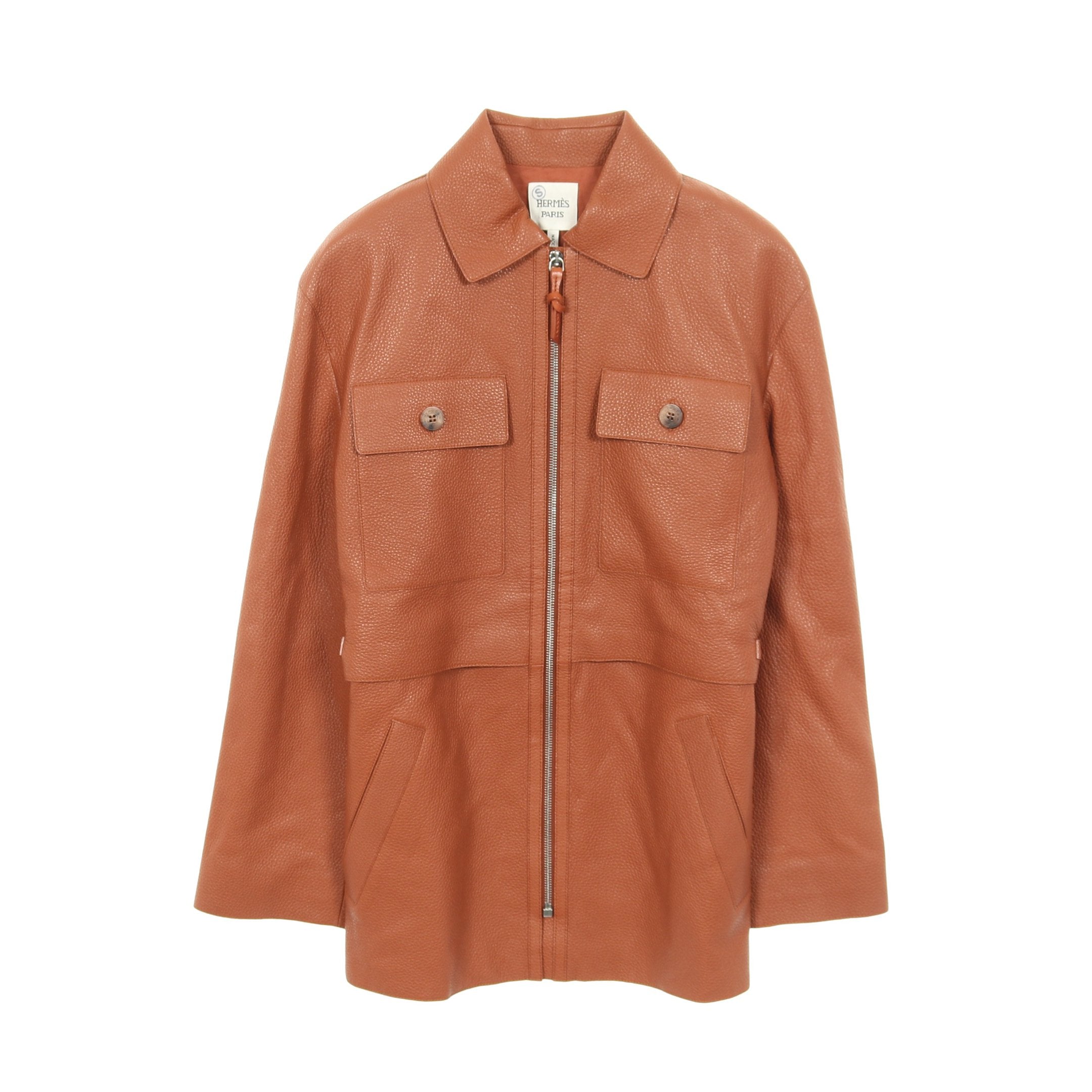 レザージャケット レザー ブラウン エルメス – RECLO