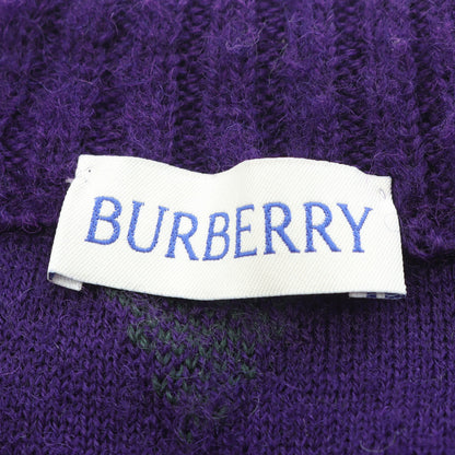 ニット クルーネック アーガイル ウール パープル グリーン タッセル バーバリー トップス BURBERRY